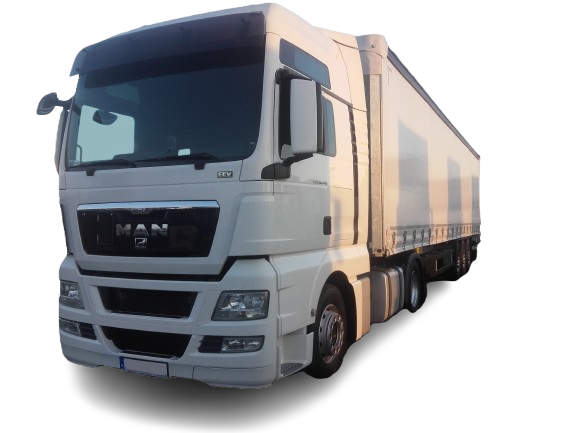 MAN ciągnik siodłowy z naczepą kurtynową